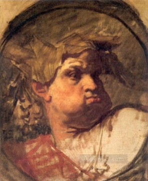 画期的な王の人物画家トーマス・クチュールの頭 Oil Paintings